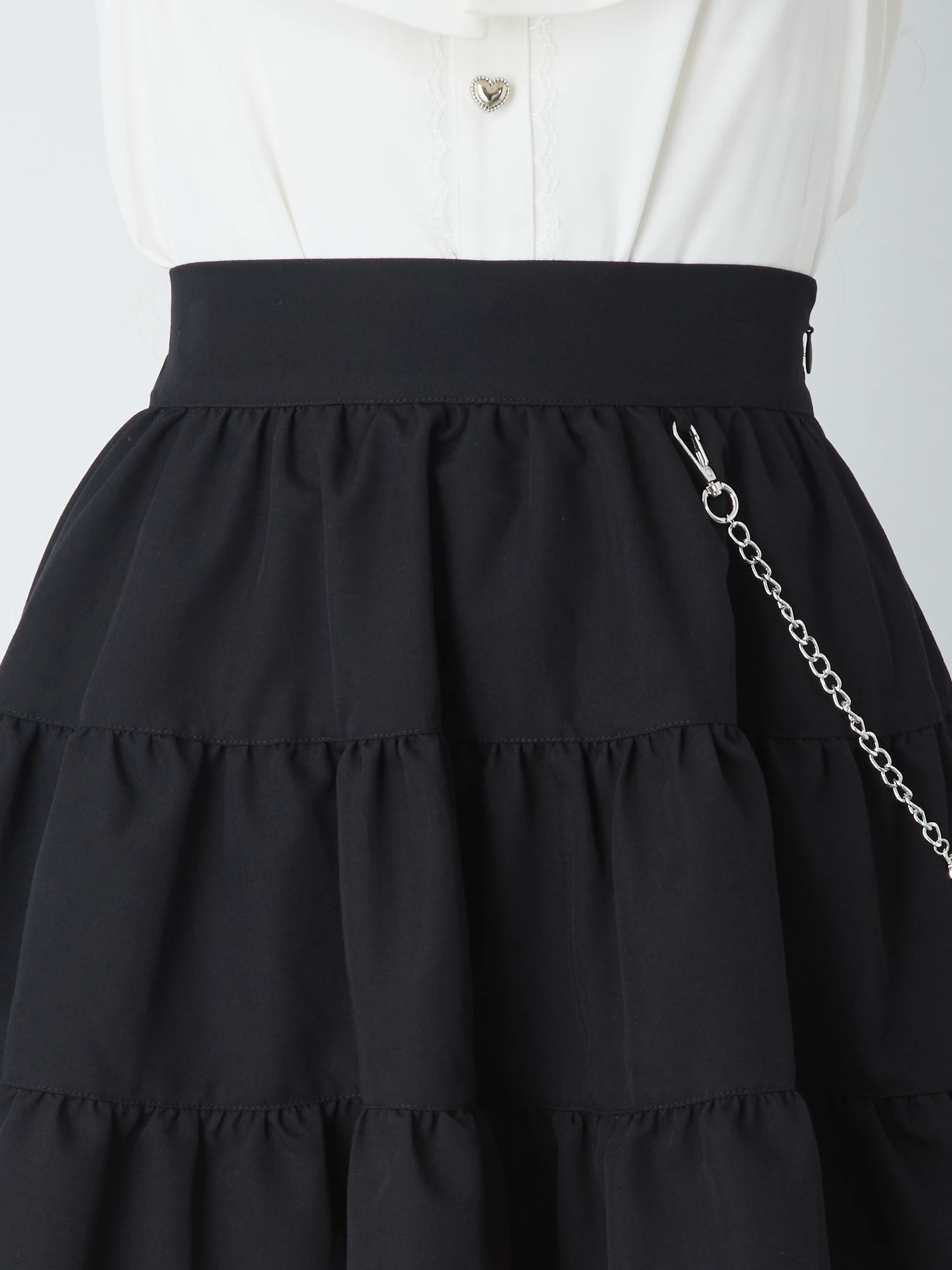 チェーン付きティアードSK - Ank Rouge(アンクルージュ)のスカート 