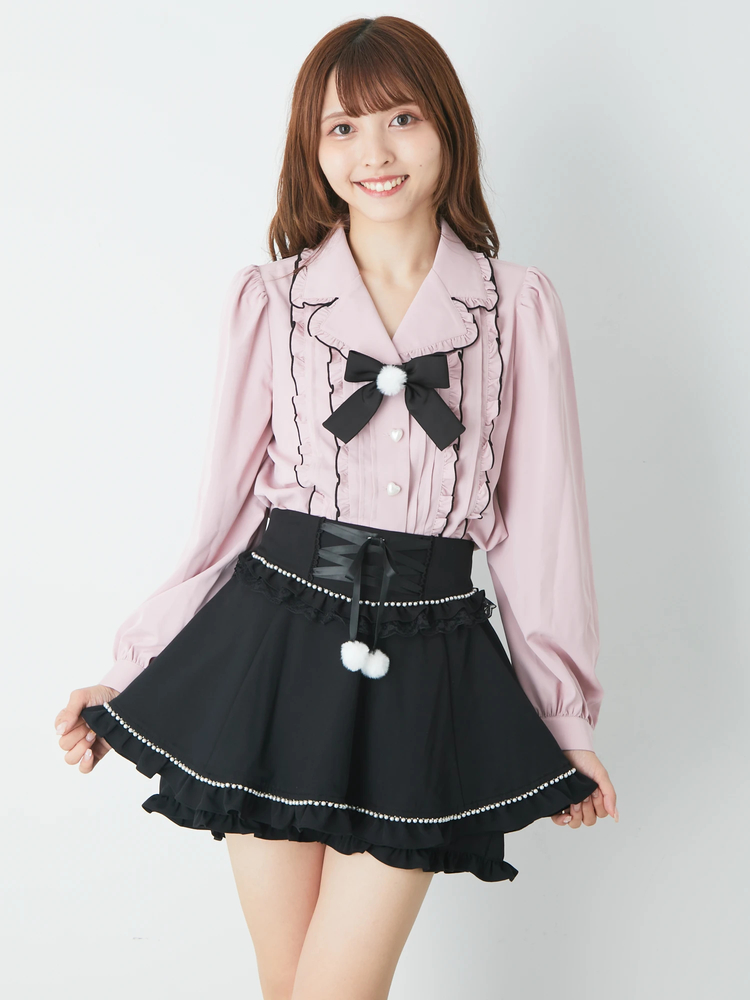 y2k 姫ギャル rienda リエンダ 花柄 フリル スカパン キュロット