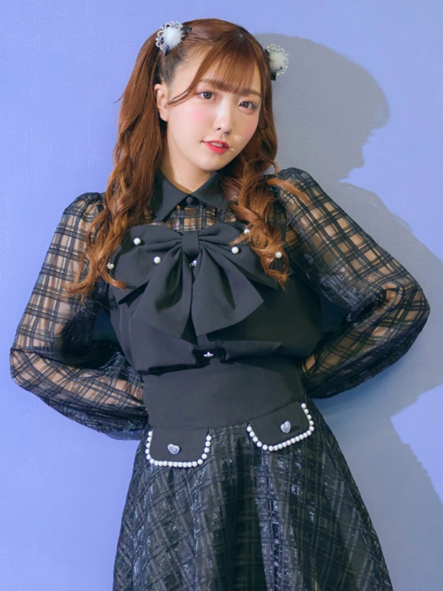 BigリボンシアーチェックBL - Ank Rouge(アンクルージュ)のシャツ  