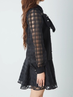 BigリボンシアーチェックBL - Ank Rouge(アンクルージュ)のシャツ  