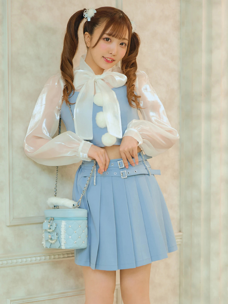 ダブルベルトフロントプリーツSK - Ank Rouge(アンクルージュ)の