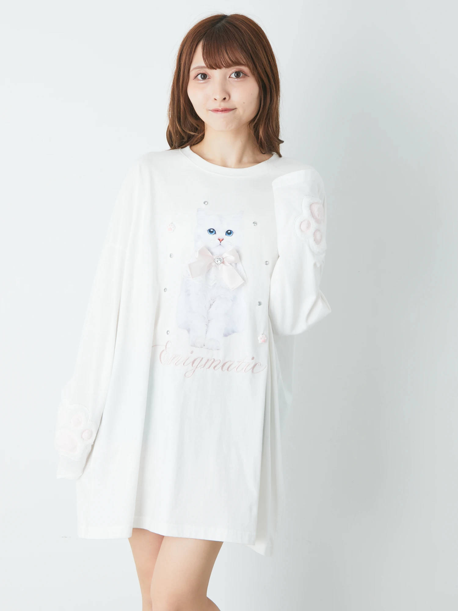 ねこちゃんロンTe - Ank Rouge(アンクルージュ)のTシャツ・カットソー 