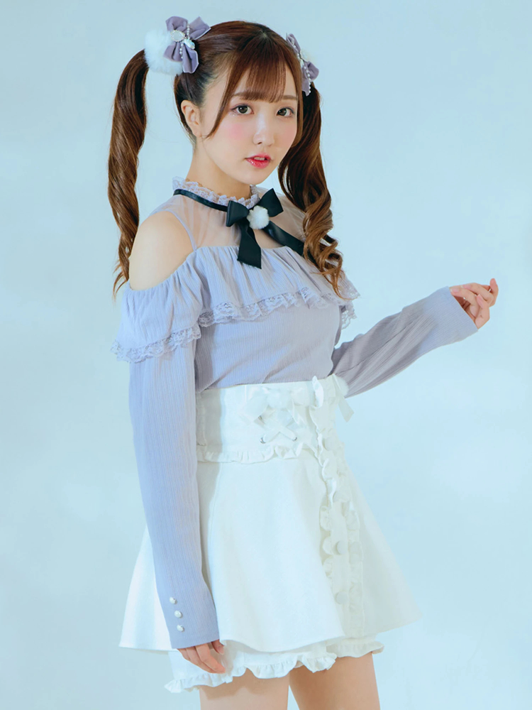 AnkRouge オフショルトップス オフショルテレコTOPS - Ank Rouge(アンクルージュ)のTシャツ