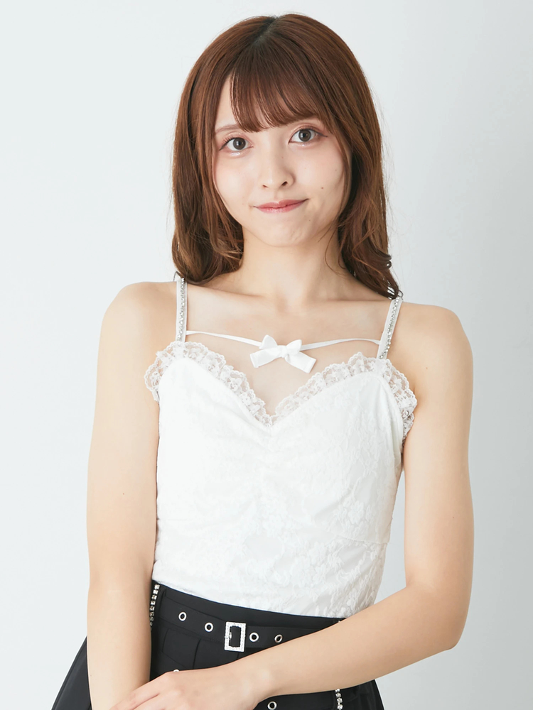 スカラップきらきらカップ入りレースキャミ - Ank Rouge(アン