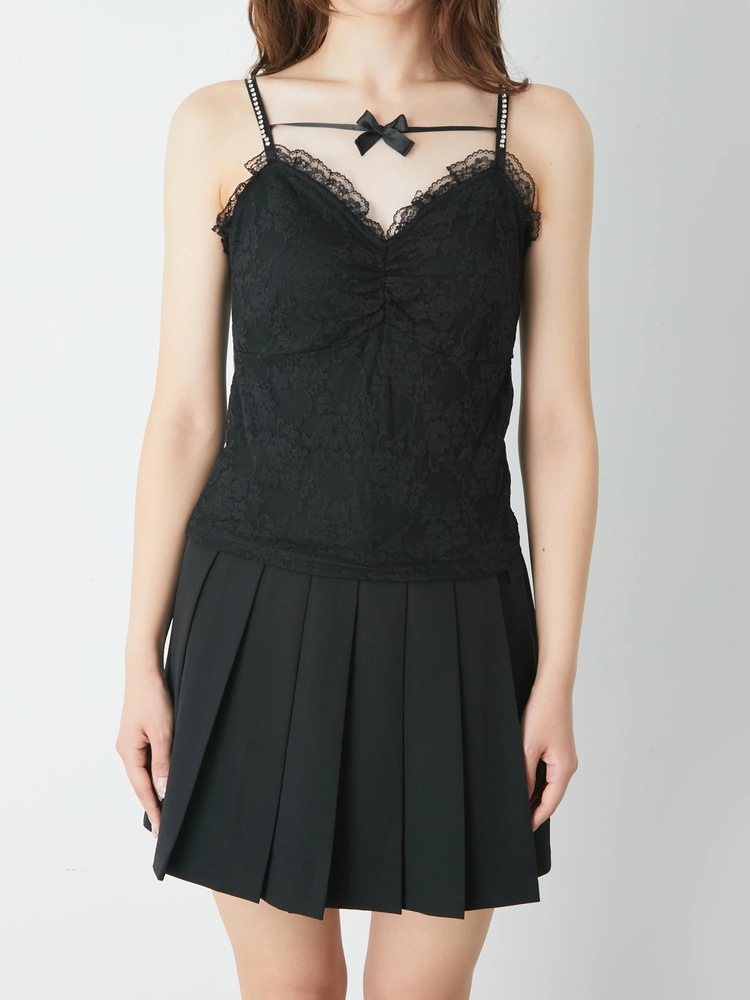 スカラップきらきらカップ入りレースキャミ - Ank Rouge(アン