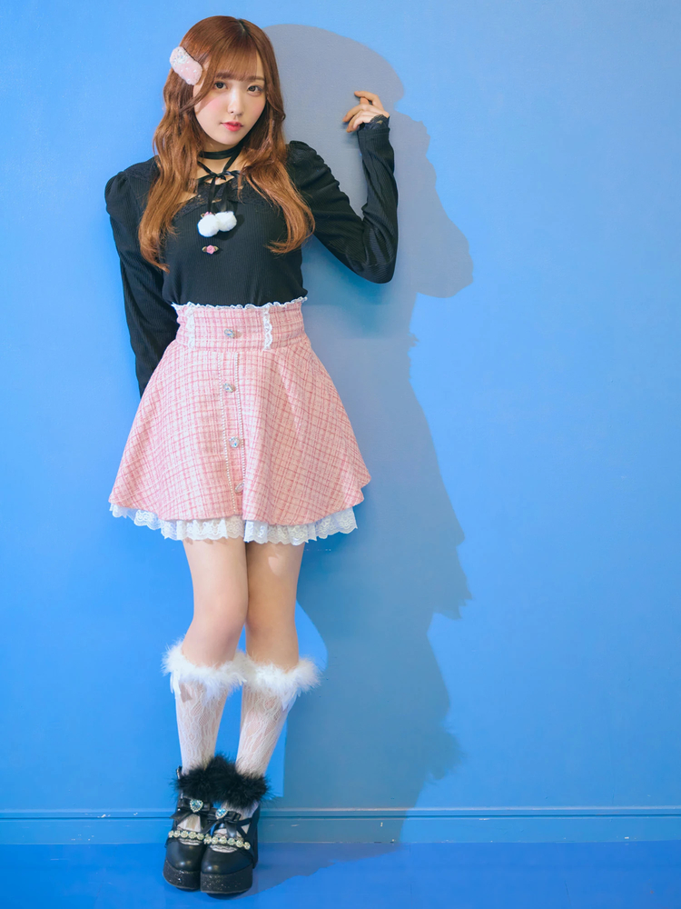 レースクロスローズカットソー - Ank Rouge(アンクルージュ)のTシャツ