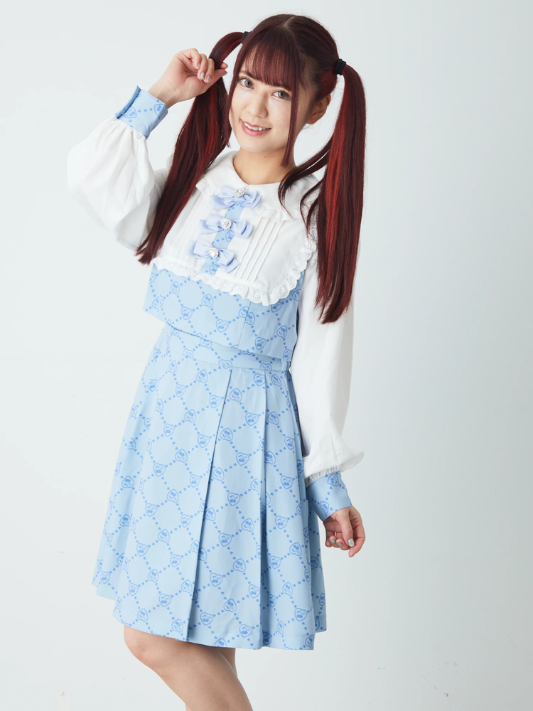 千鳥柄スクエアネックSET/UPワンピース - Ank Rouge(アン