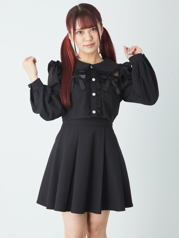 3set アシメフリルワンピース