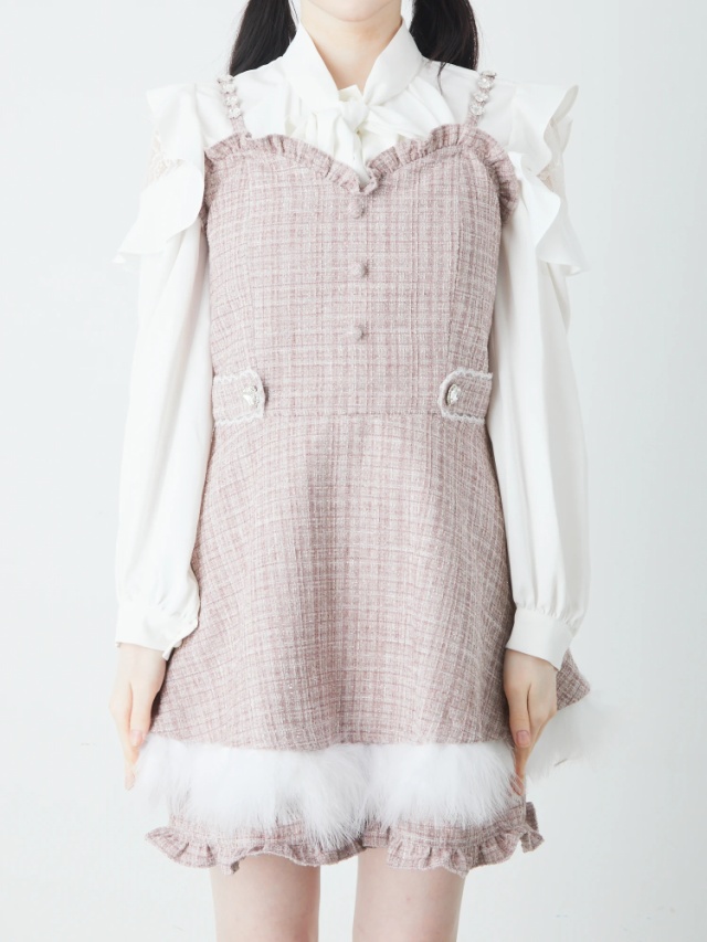 ツィードキャミコンビネゾン - Ank Rouge(アンクルージュ)のワンピース  