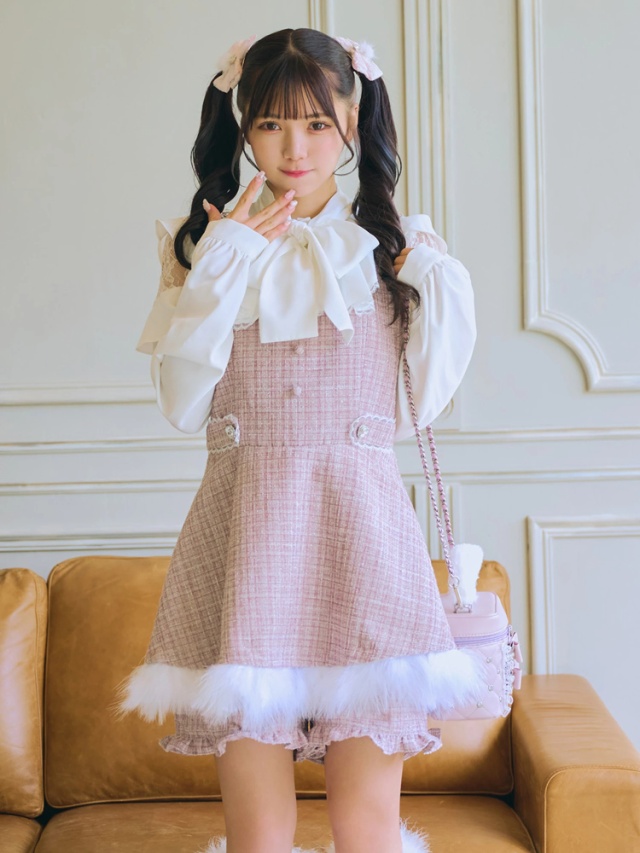 ツィードキャミコンビネゾン - Ank Rouge(アンクルージュ)のワンピース  