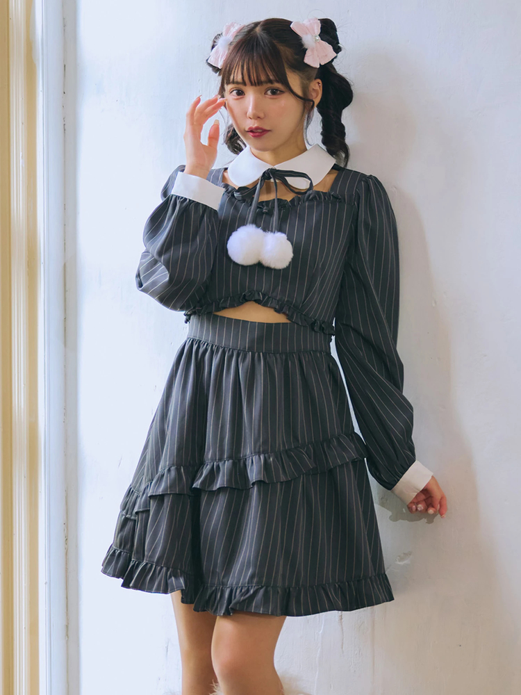 アニュアンス anuans ショルダーリボンワンピース【返品不可商品