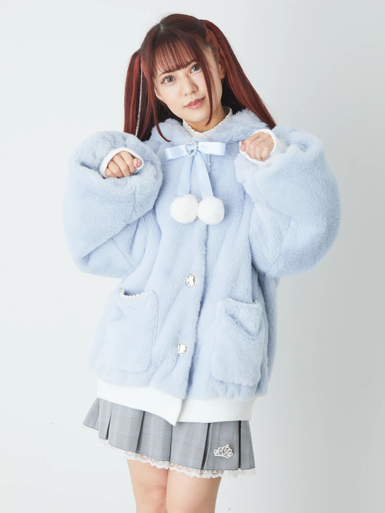 MAM　MAXIMUM　マキシマム　うさ耳　ロングコート　ファー　リボン MAM MAXIMUM マキシマム うさ耳 ロングコート ファー リボン MAM