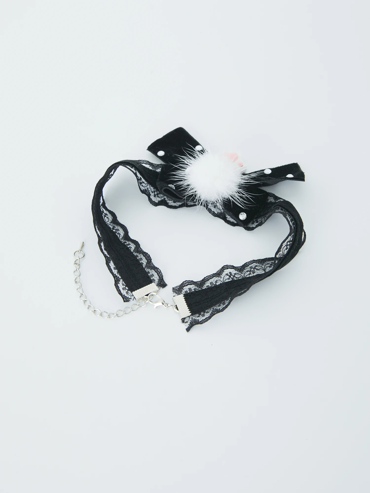 ぽんぽん肉球 リボンチョーカー - Ank Rouge(アンクルージュ)の