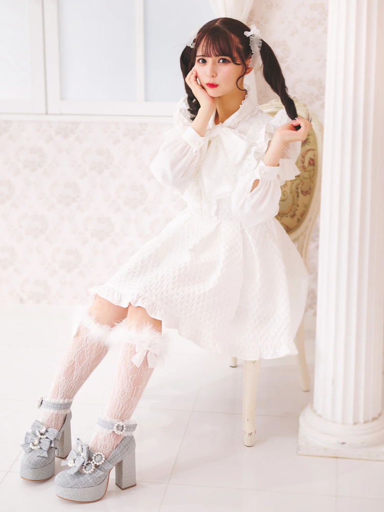 フェザーリボン レースソックス - Ank Rouge(アンクルージュ)の