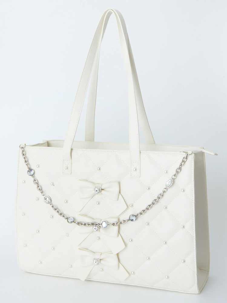 激安大特価！ リボン＆ビジューBAG Rouge(アンクルージュ)のバッグ Ank - バッグ