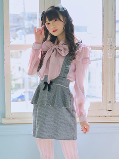 サス付き りぼんペプラムスカート