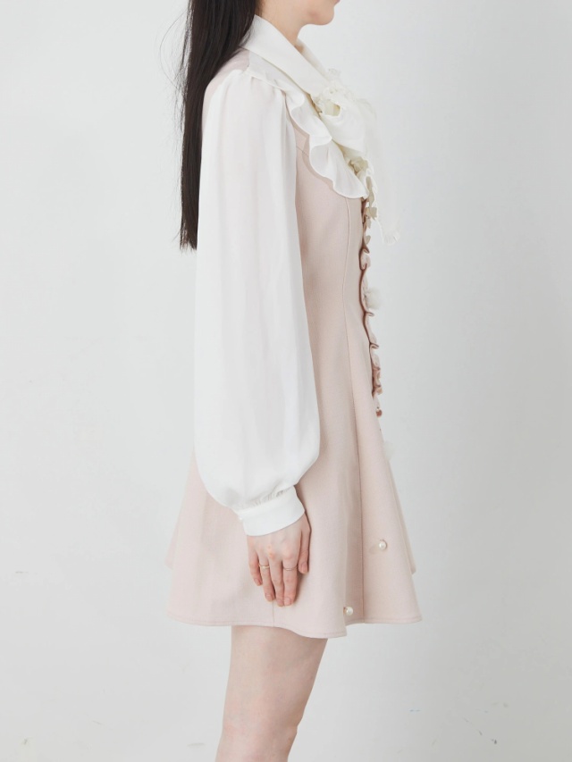 ぽんぽん&リボンワンピース - Ank Rouge(アンクルージュ)のワンピース  