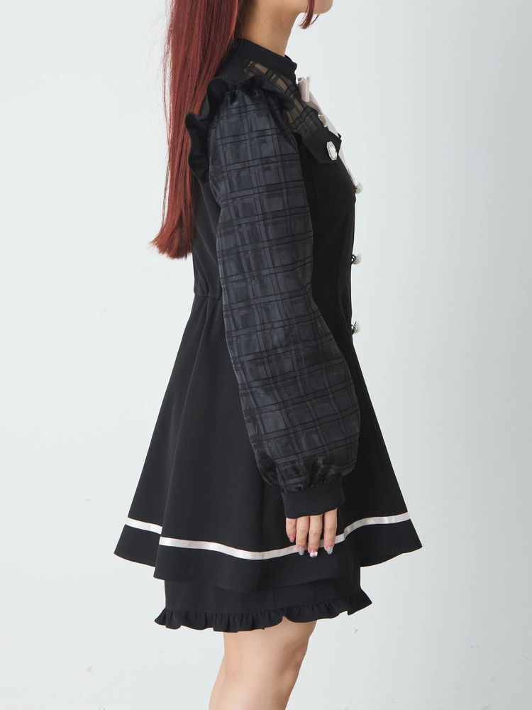 シアーチェックコンビネゾン - Ank Rouge(アンクルージュ)のワンピース