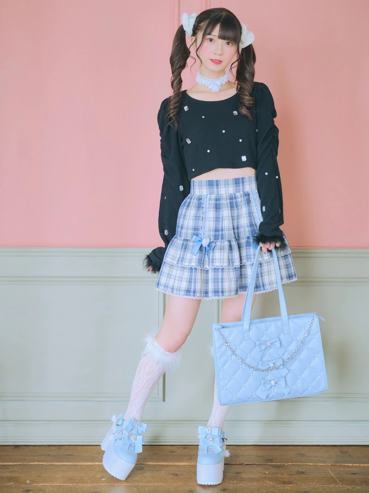 レース&リボン スカパン - Ank Rouge(アンクルージュ)のショートパンツ