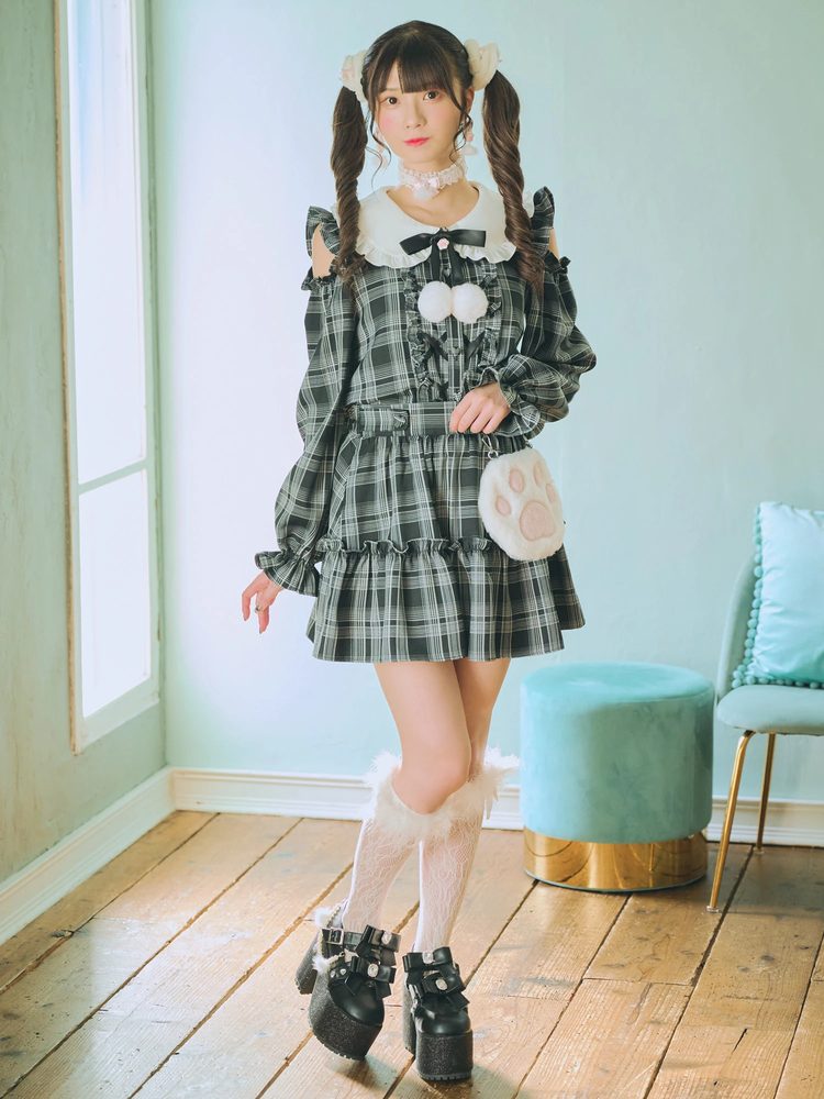 Ank Rouge ふわふわにくきゅう セットアップ ふわふわにくきゅうスカパン - Ank Rouge(アンクルージュ)の