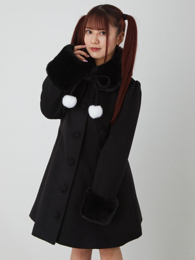 ボレロ風ファー付きコート - Ank Rouge(アンクルージュ)のコート  