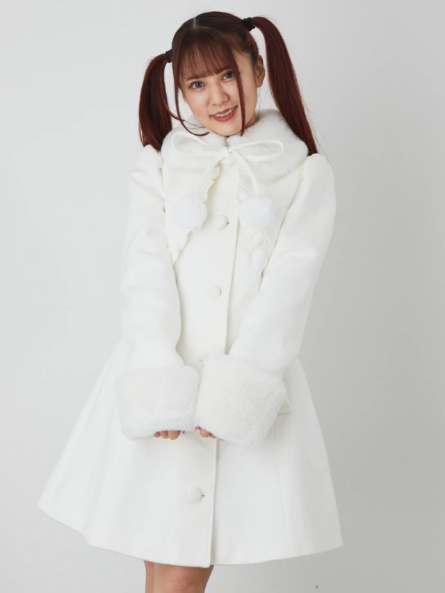 ボレロ風ファー付きコート - Ank Rouge(アンクルージュ)のコート  