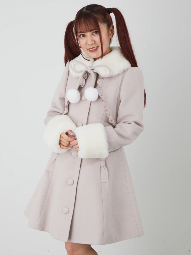 ボレロ風ファー付きコート - Ank Rouge(アンクルージュ)のコート  