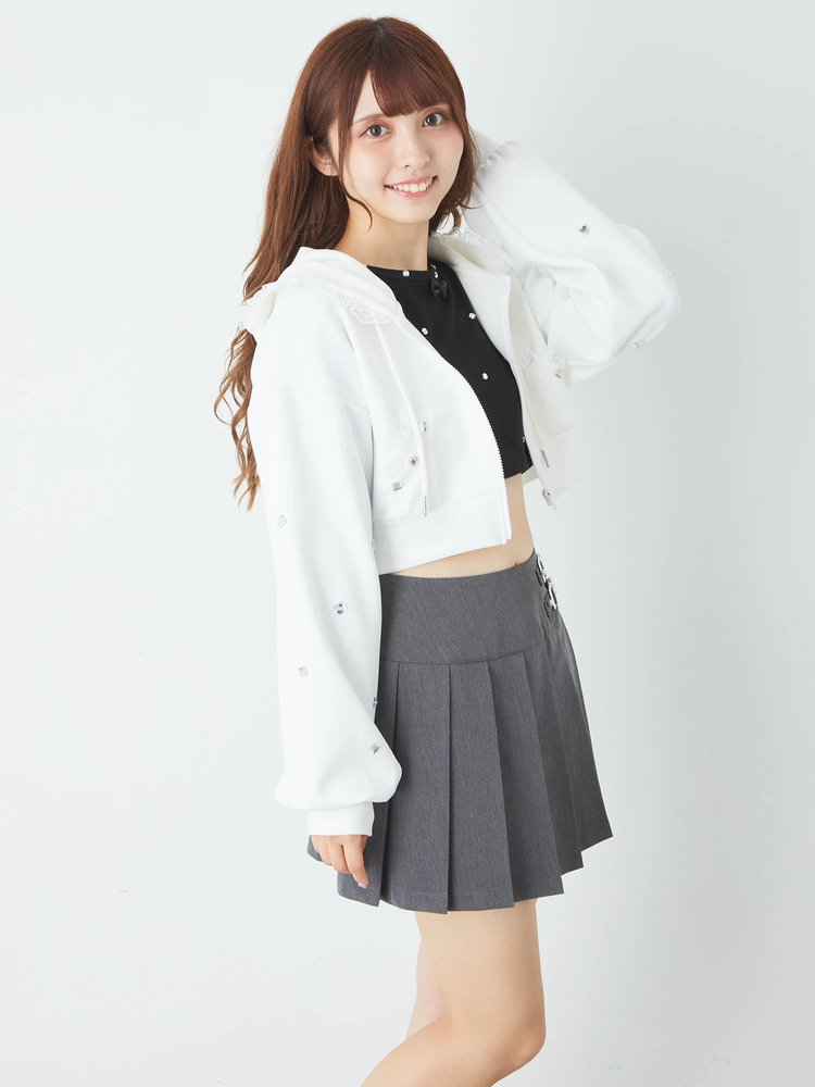 きらきらショートパーカー - Ank Rouge(アンクルージュ)のパーカ