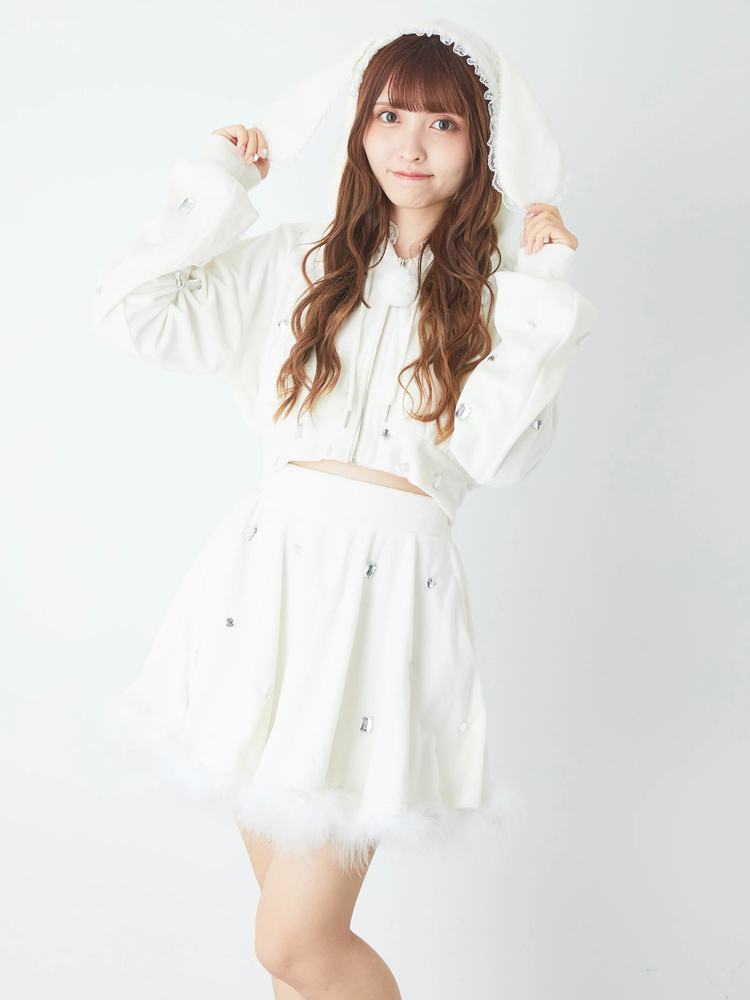アンジェリックプリティー Angelic Pretty うさ耳パーカー 白