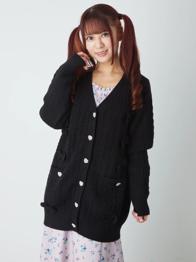 リボンニットカーデ - Ank Rouge(アンクルージュ)のカーデ  