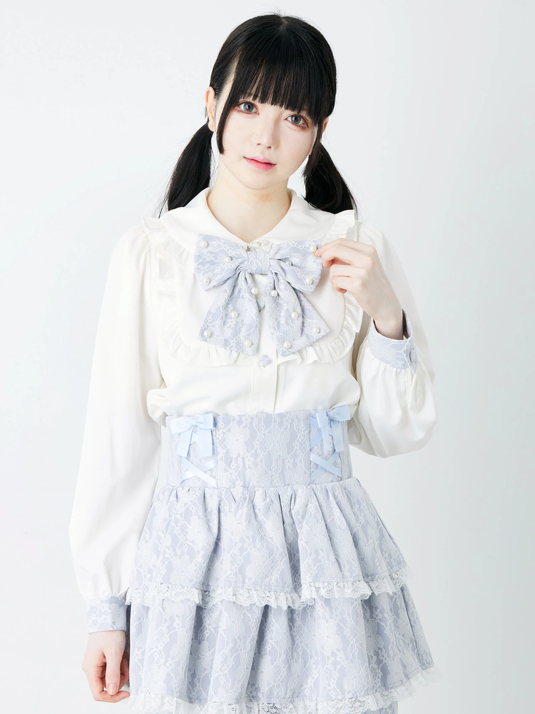 Angelic Pretty - リボンタイパールシフォンブラウス Angelic Pretty - リボンタイパールシフォンブラウスの通販 by