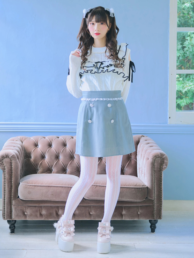 イザベルマラン◆アシンメトリークロップドセーター　ケーブルニット　ライトベージュ ニット Etoile レディース｜ISABEL MARANT（イザベル マラン
