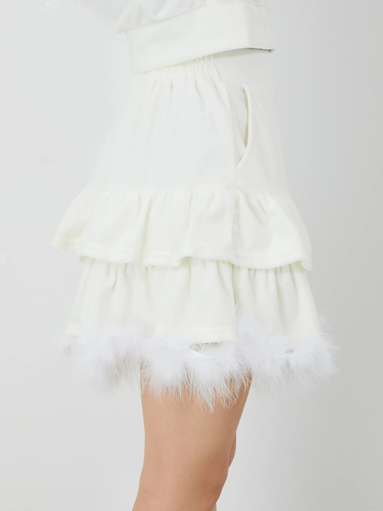 フワフワフェザーティアードスカート - Ank Rouge(アンクルージュ)の