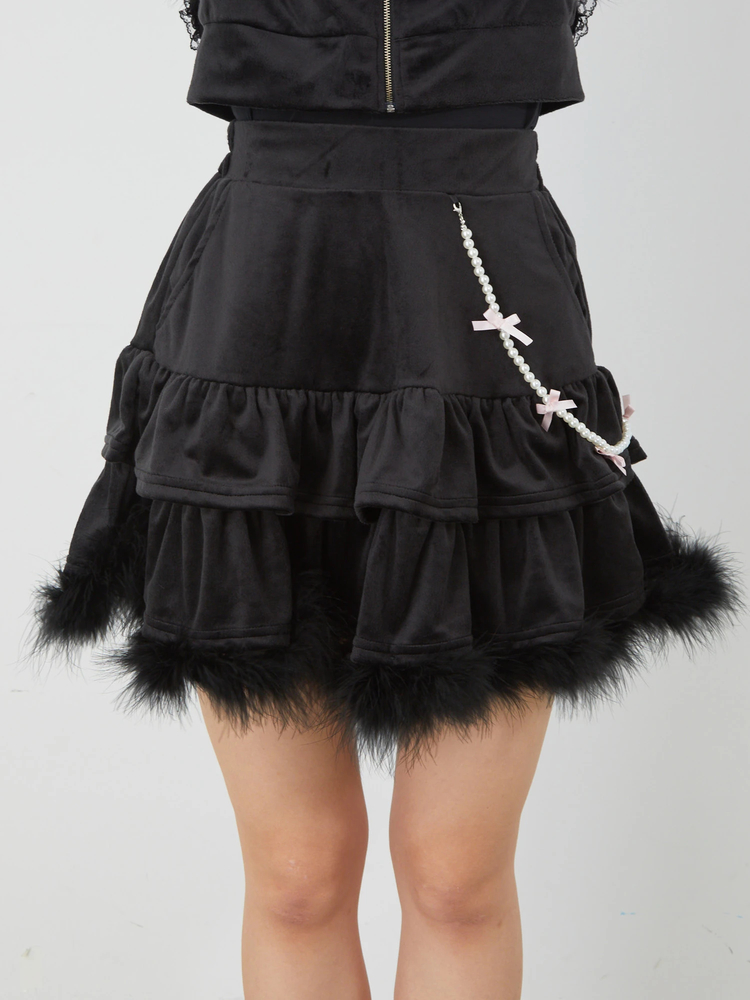 フワフワフェザーティアードスカート - Ank Rouge(アンクルージュ)の