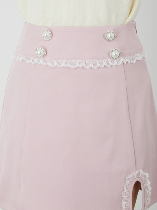 CHANEL ラップ台形スカート ショート丈ピンク 38*QC106 裾あき台形スカート - Ank Rouge(アンクルージュ)のスカート