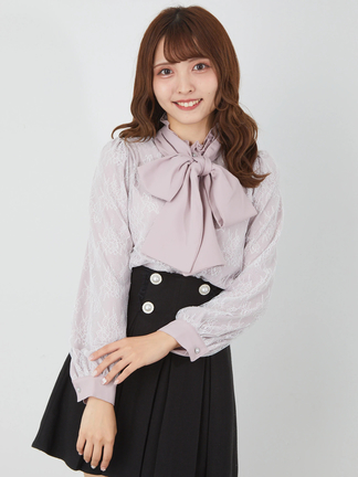 レースリボンタイブラウス - Ank Rouge(アンクルージュ)のシャツ