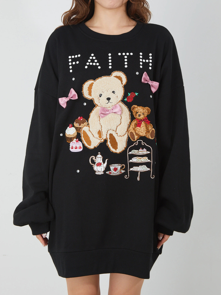 アフタヌーンティーくまちゃんプルオーバー - Ank Rouge(アン