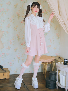 ダブルリボン&チェーン厚底シューズ
