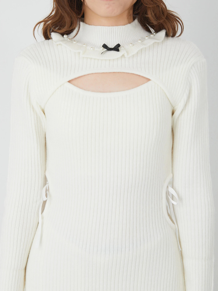 パールトリムスピンドルニットワンピース - Ank Rouge(アンクルージュ