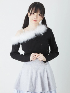 キラキラフェザーオフショルニットTOPS - Ank Rouge(アンクルージュ)の 
