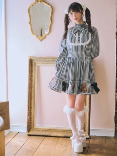 ティーパーティーくまちゃんワンピース