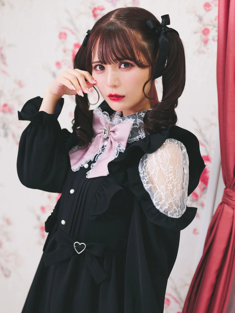 amerge. アメルジュ スウィートリボンボレロミニワンピース グレー リボンとお花のキャミワンピース - Ank Rouge(アンクルージュ)の