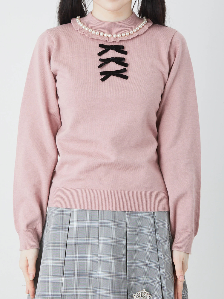 ☆Ree☆★新品 ピンクラテ★りぼんパ－ルトップス 160 リボンパールチェーンレースフリルスカート – レディース
