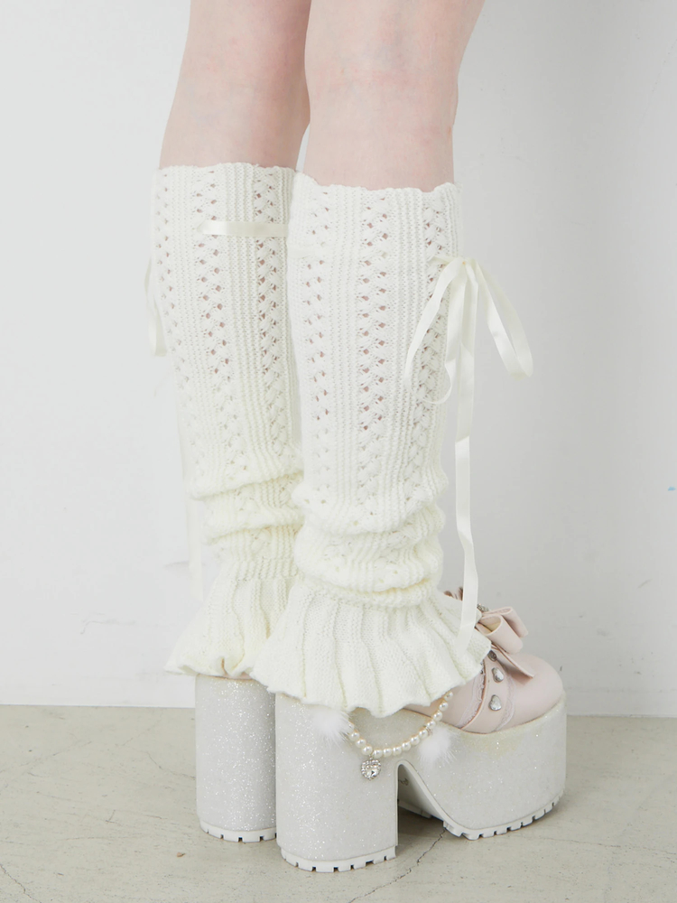 フリルニットレッグウォーマー - Ank Rouge(アンクルージュ)のレッグ