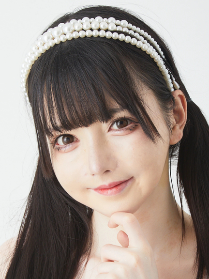 パールカチューシャ Set(ホワイト)