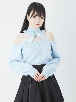 AnkRouge オフショルトップス オフショルテレコTOPS - Ank Rouge(アンクルージュ)のTシャツ