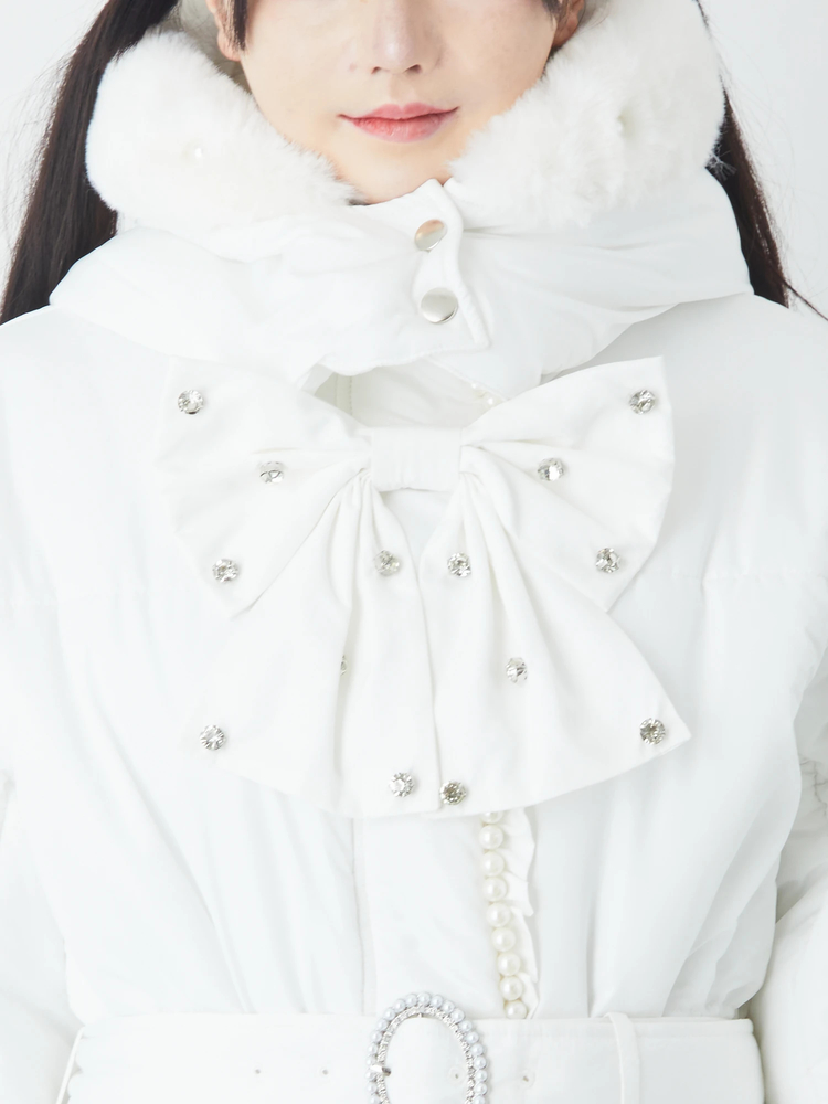 キラキラリボン中綿ブルゾン - Ank Rouge(アンクルージュ)のブルゾン