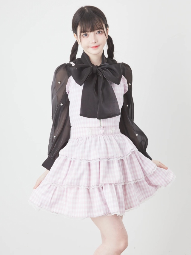 ギンガムティアードスカート - Ank Rouge(アンクルージュ)のスカート  