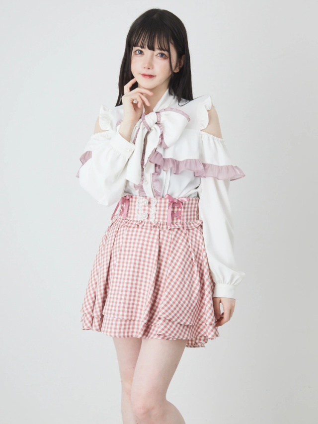 ギンガムスピンドルスカパン - Ank Rouge(アンクルージュ)のショート  