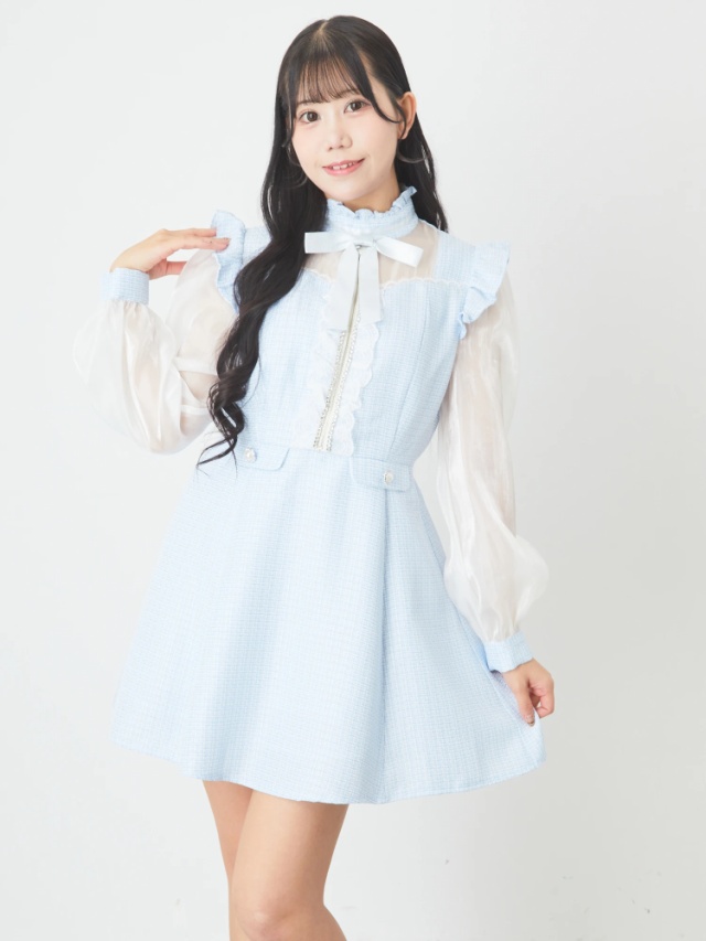 フロントZIPツイードワンピース - Ank Rouge(アンクルージュ)の  